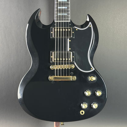 Front of Used 2010 Gibson Custom Shop SG Custom Ebony.