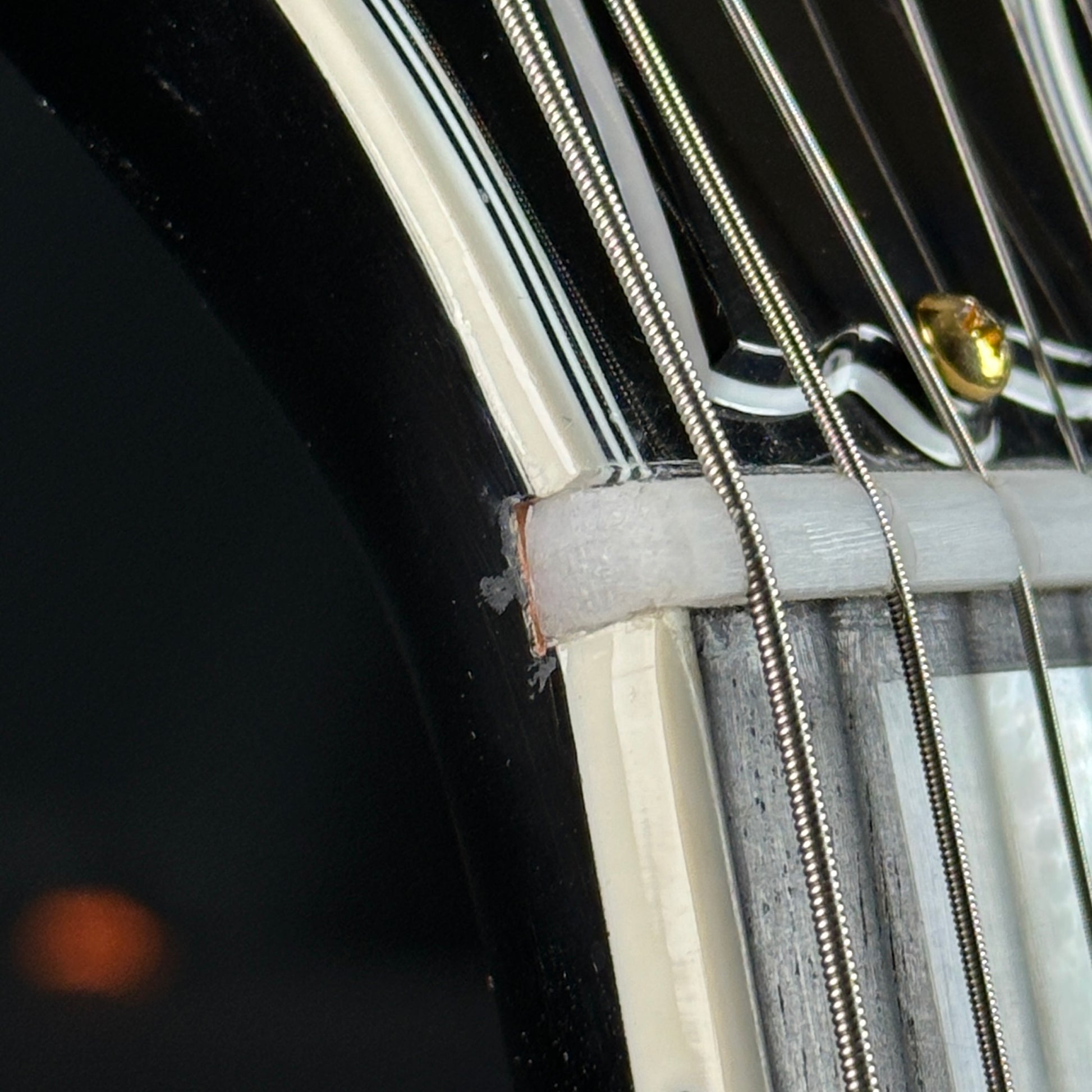 Nut of Used 2010 Gibson Custom Shop SG Custom Ebony.