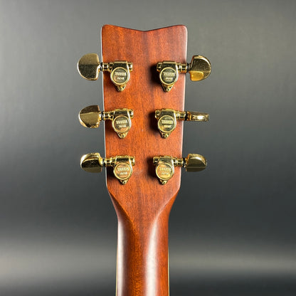 Back of headstock of Vintage 1970s Yamaha L-5.