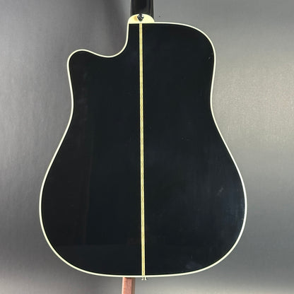 Back of Used Takamine EF341c Black.