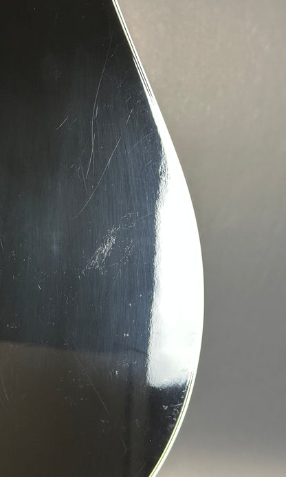 Scratches on back of Used Takamine EF341c Black.