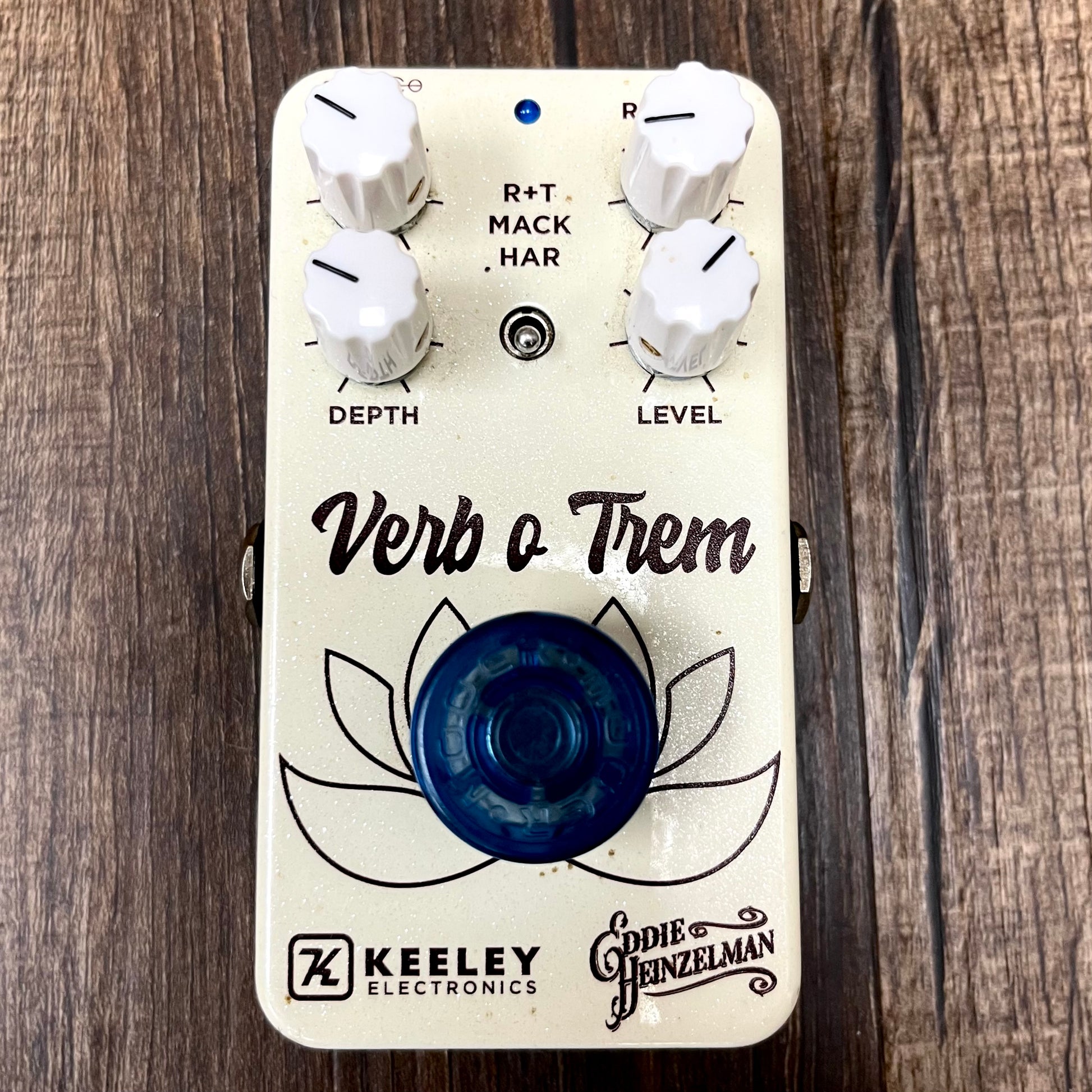 Top of Used Keeley Verb O Trem Reverb & Tremolo Pedal w/Box TFW15