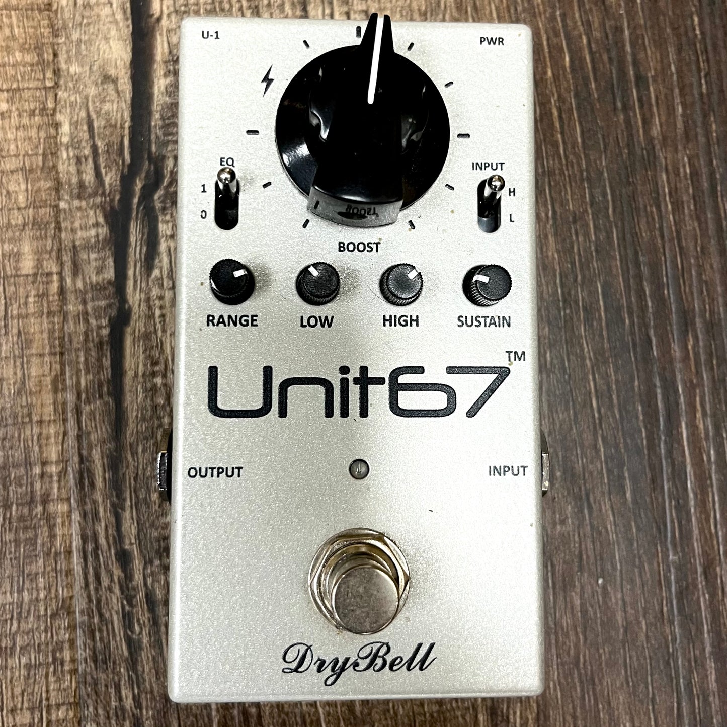 Top of Used Dry Bell Unit 67 Comp / EQ / Boost Pedal w/Box TFW16