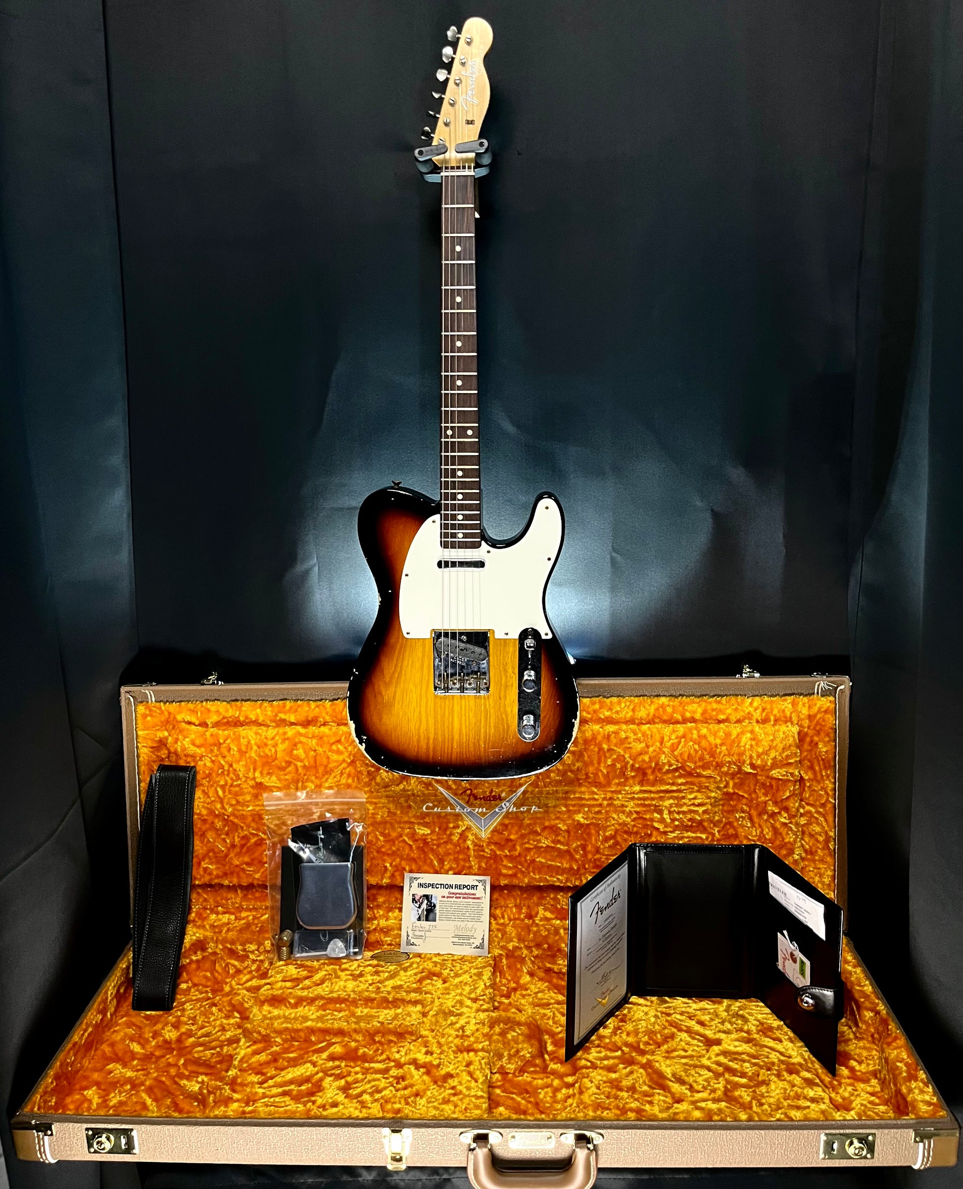 Front of and case of Used Fender Custom Shop B1 '60 Telecaster Relic FA3TSB w/case TFW22