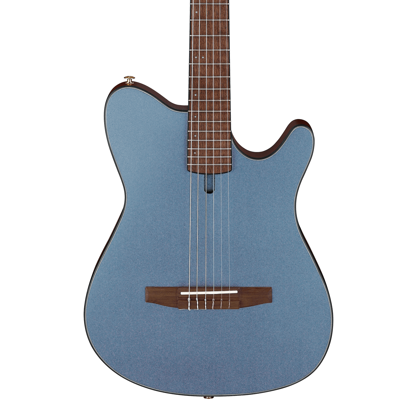 Front of Ibanez FRH10N Indigo Blue Metallic Flat.