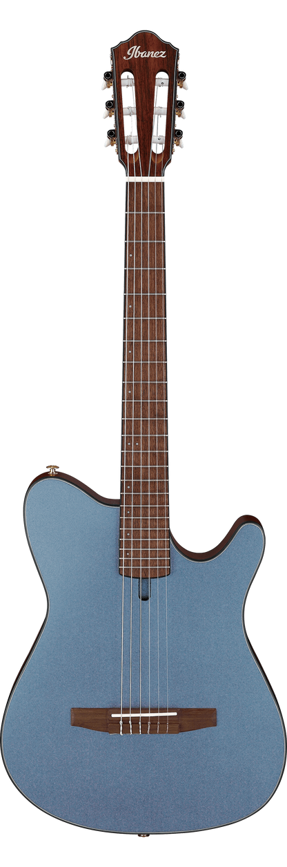 Full frontal of Ibanez FRH10N Indigo Blue Metallic Flat.