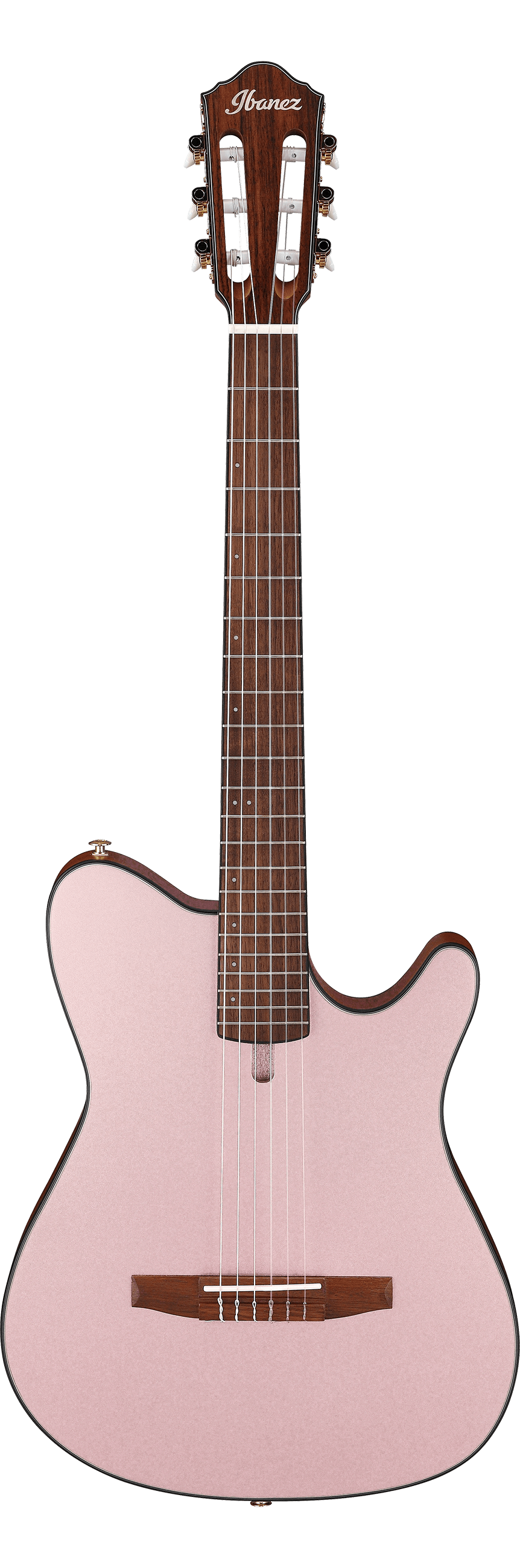 Full frontal of Ibanez FRH10N Rose Gold Metallic Flat.