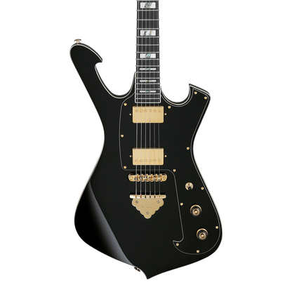 Front of Ibanez FRM350 Paul Gilbert Signature Black.