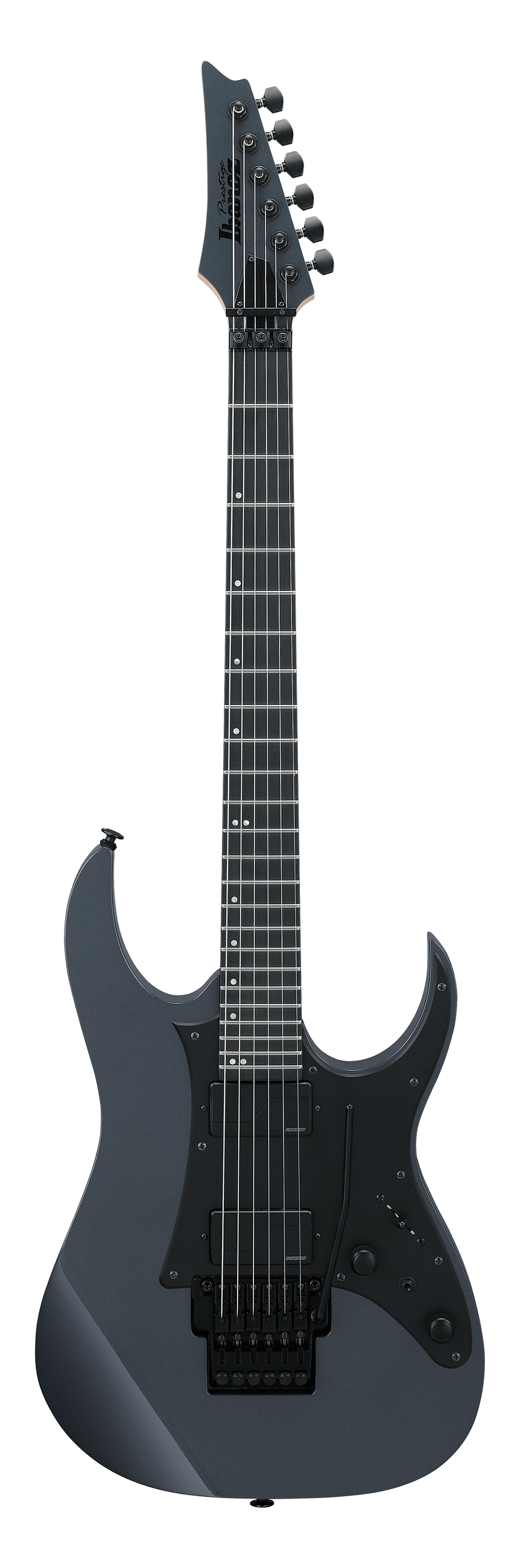 Full frontal of Ibanez Prestige RGR5130 Gray Metallic.