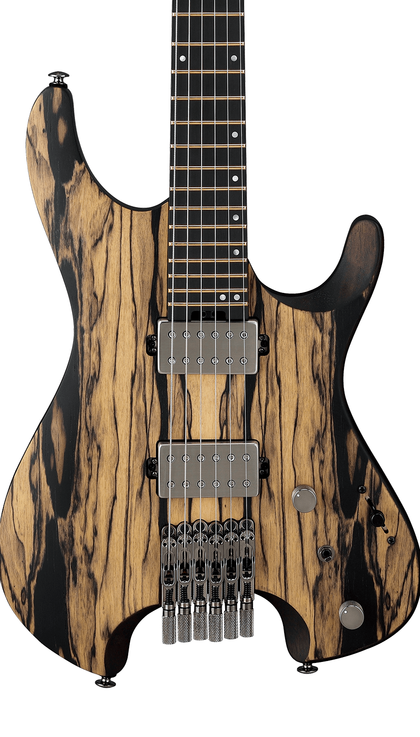 Front of Ibanez Q52 Standard Pale Moon Ebony Natural Flat.