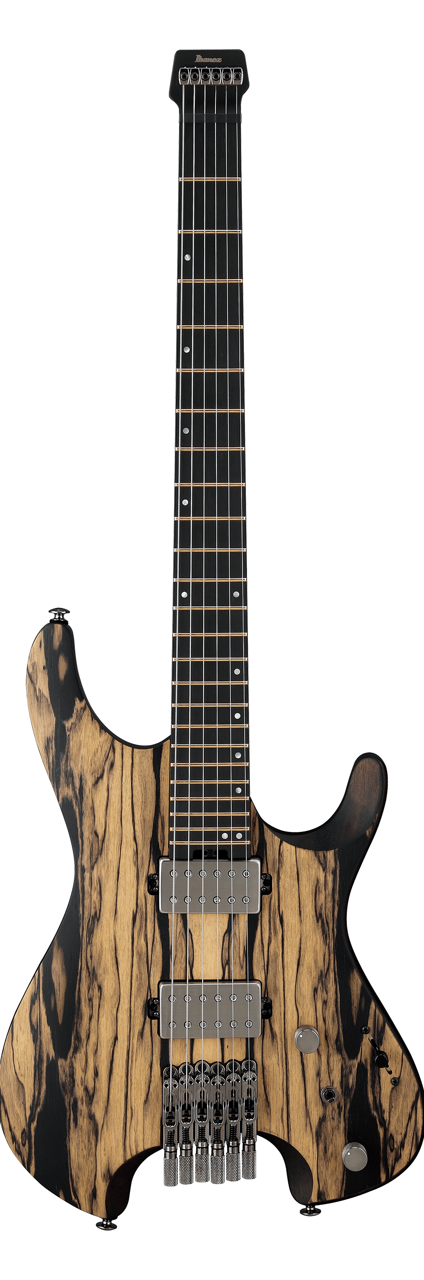 Full frontal of Ibanez Q52 Standard Pale Moon Ebony Natural Flat.