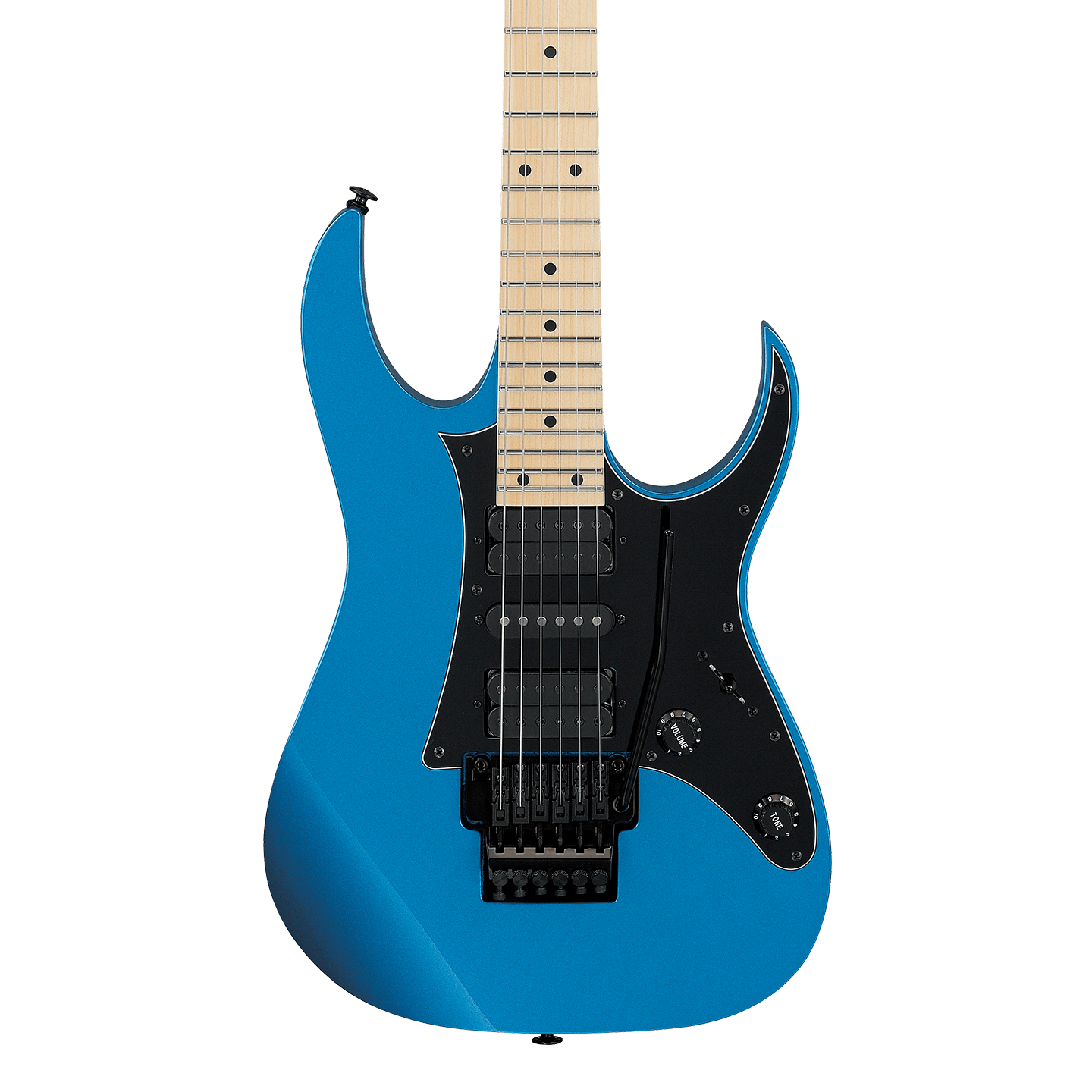 Front of Ibanez RG550 Genesis Collection Electric Blue.