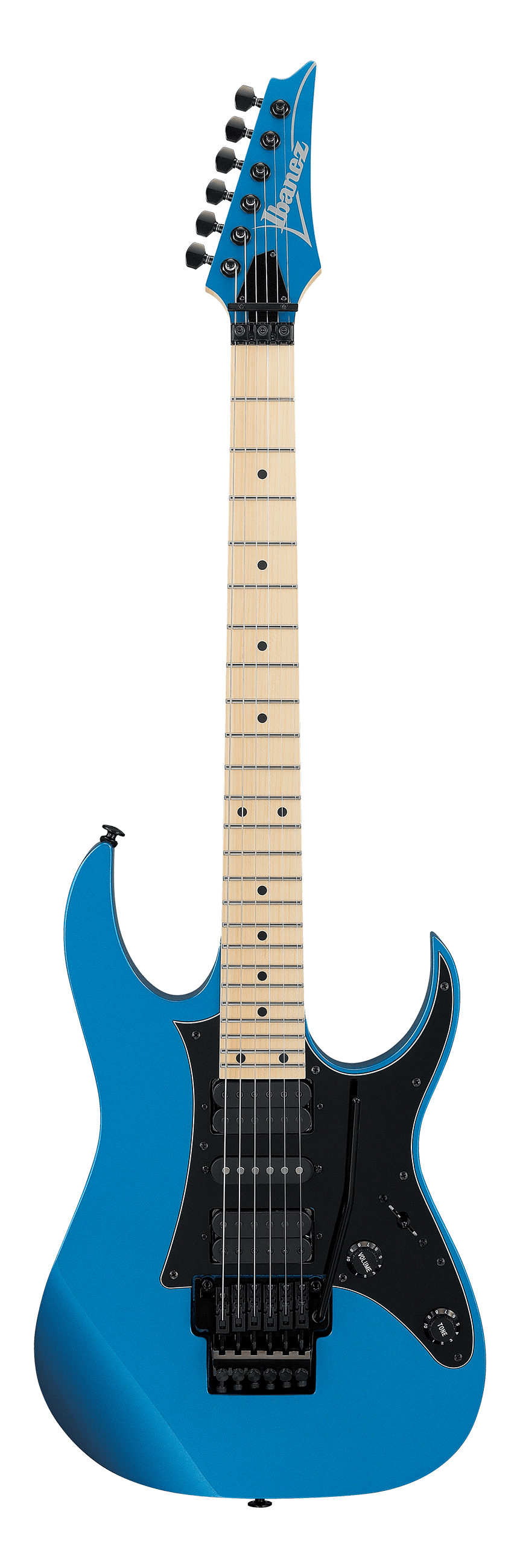 Full frontal of Ibanez RG550 Genesis Collection Electric Blue.