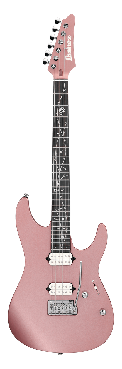 Full frontal of Ibanez TOD10 Tim Henson Signature Classic Metallic Mauve.
