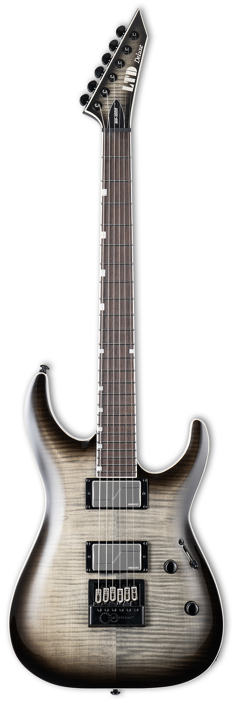 Full frontal of LTD MH-1000ET EverTune Charcoal Burst.