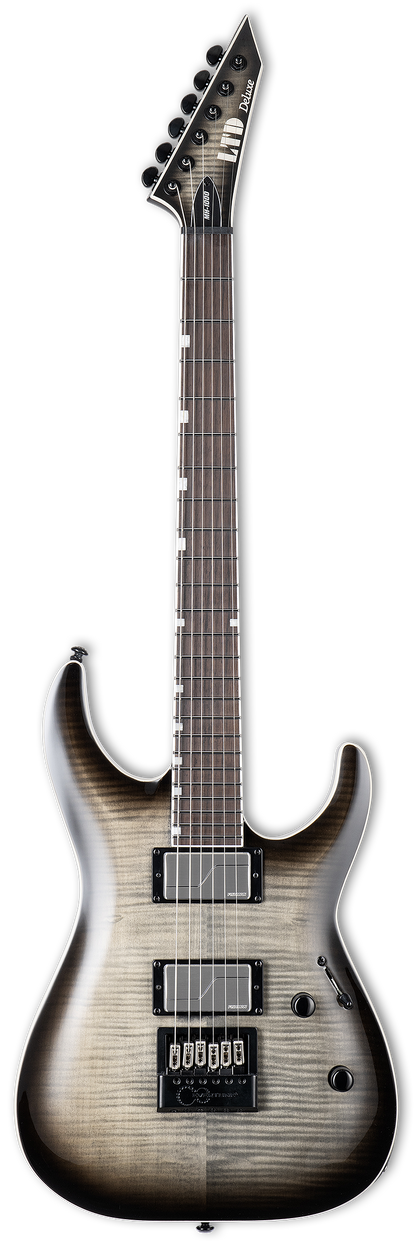 Full frontal of LTD MH-1000ET EverTune Charcoal Burst.