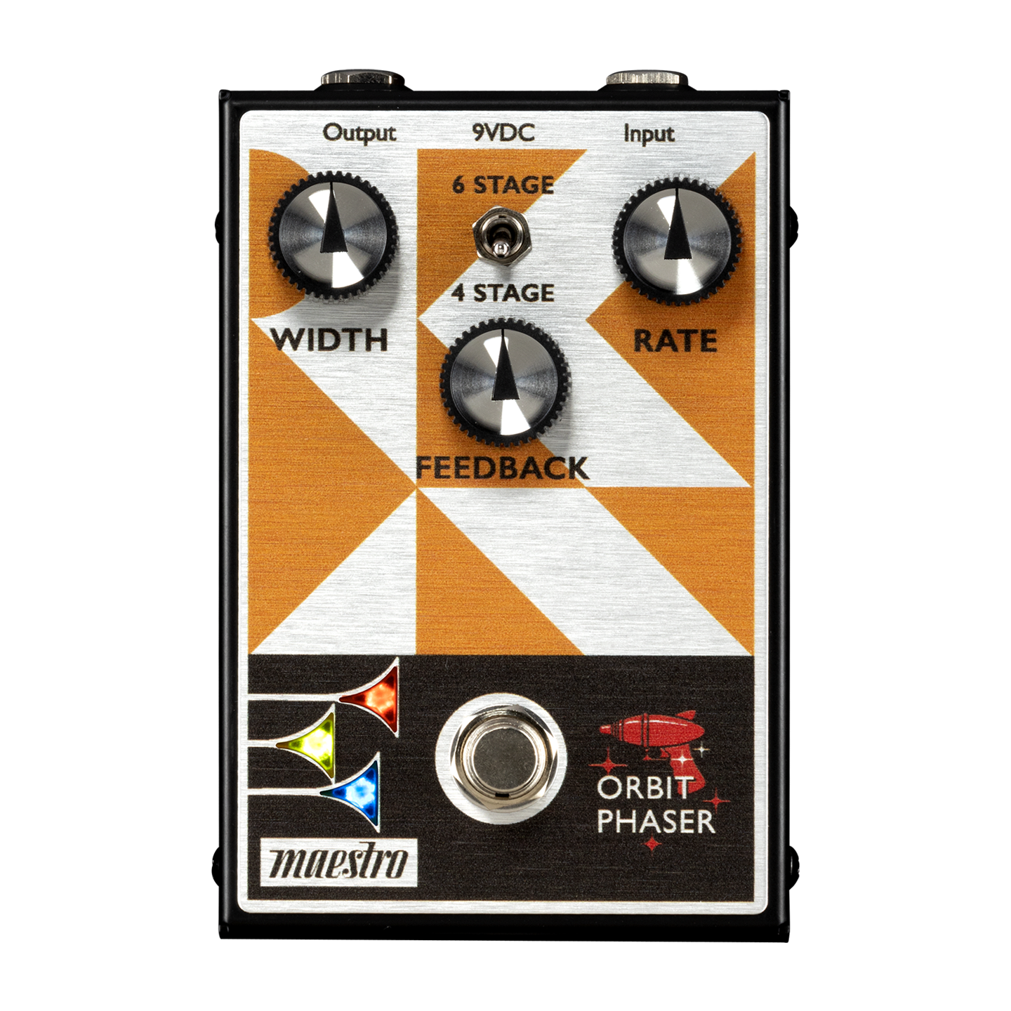 Front of Maestro Orbit Phaser Effects Pedal.