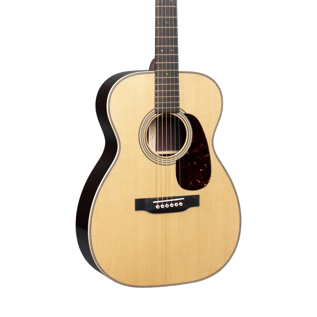 Front of Martin 00-28 Modern Deluxe Natural.