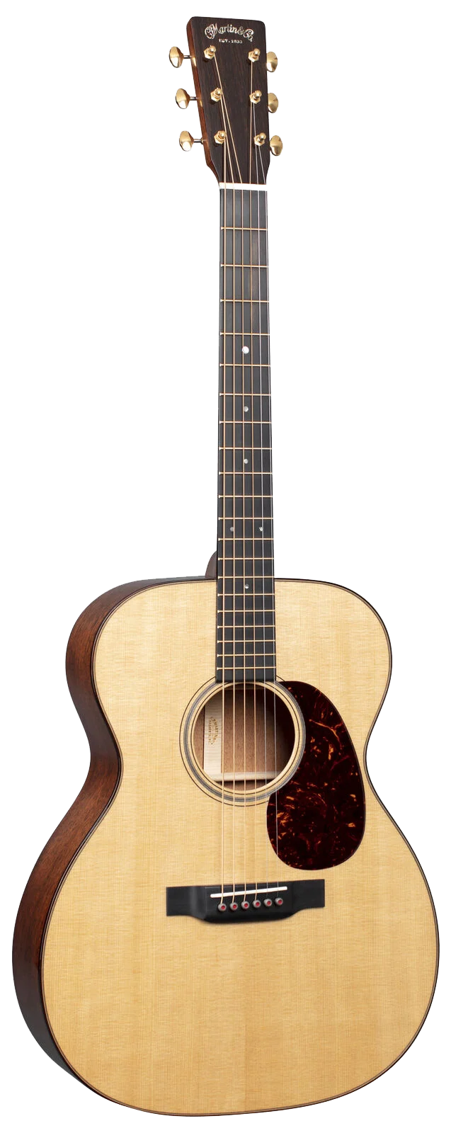 Full frontal of Martin 000-18 Modern Deluxe Natural.