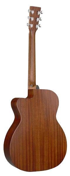 Back of Martin 000C-10E Natural Satin Sapele.