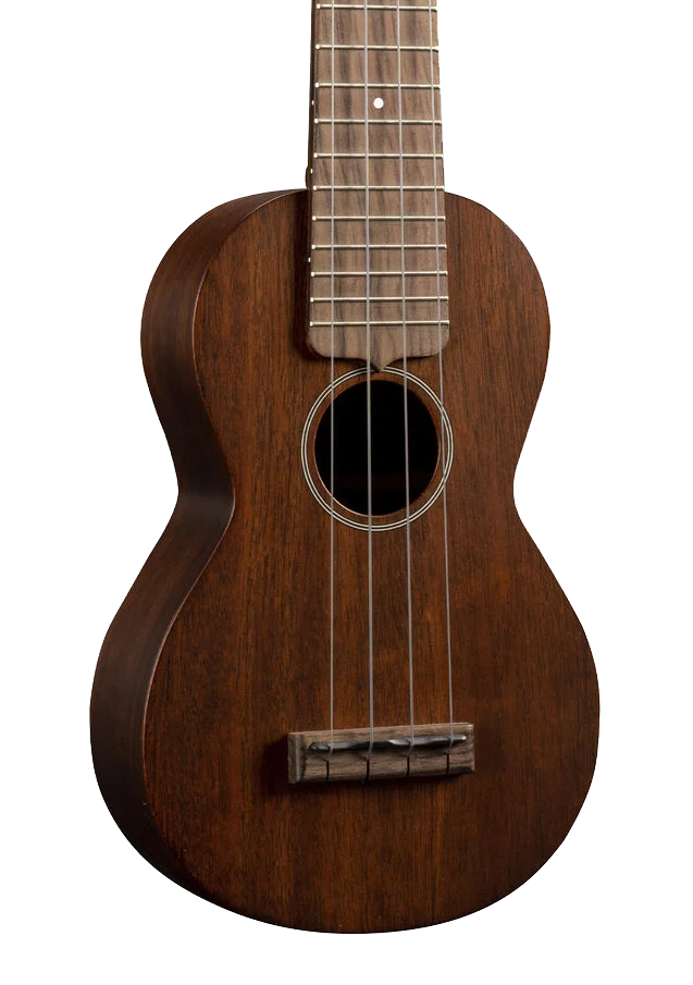 Front of Martin 0 Soprano Ukulele Sinker Mahogany.