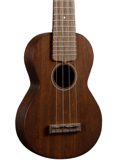 Front of Martin 0 Soprano Ukulele Sinker Mahogany.