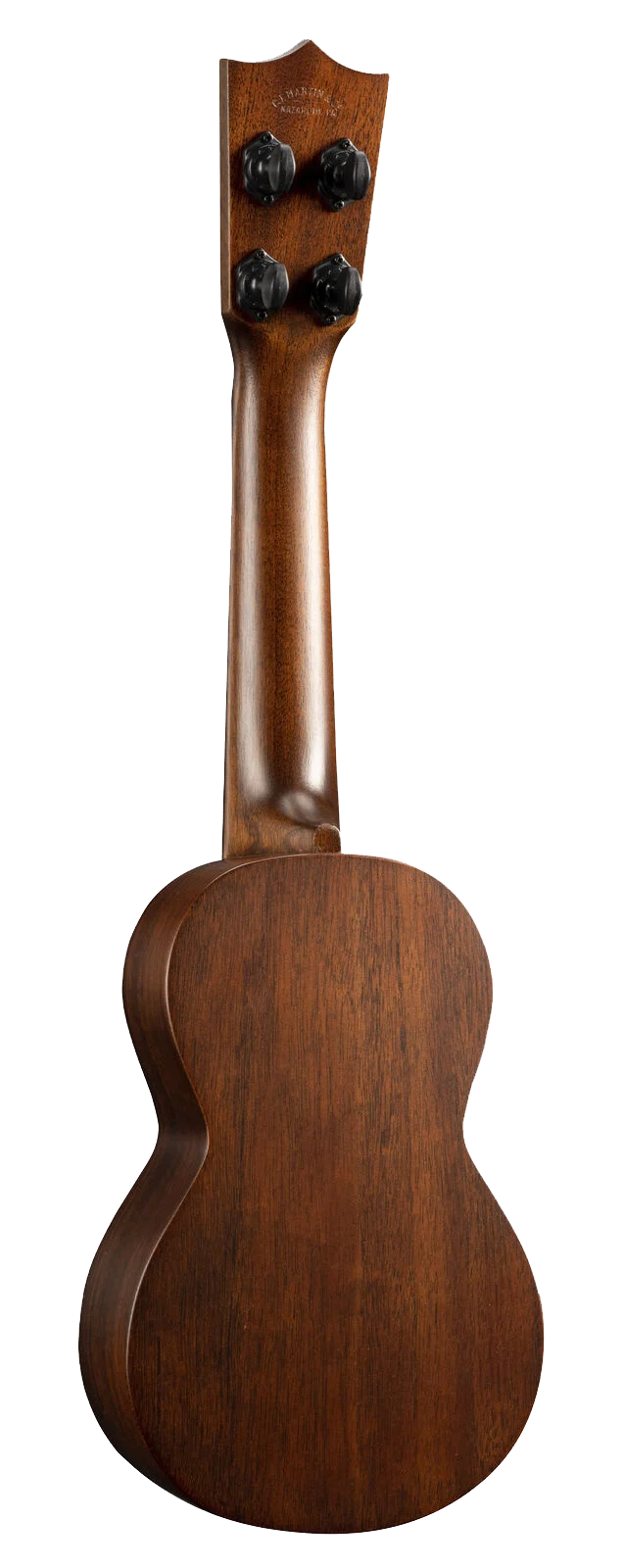 Back of Martin 0 Soprano Ukulele Sinker Mahogany.