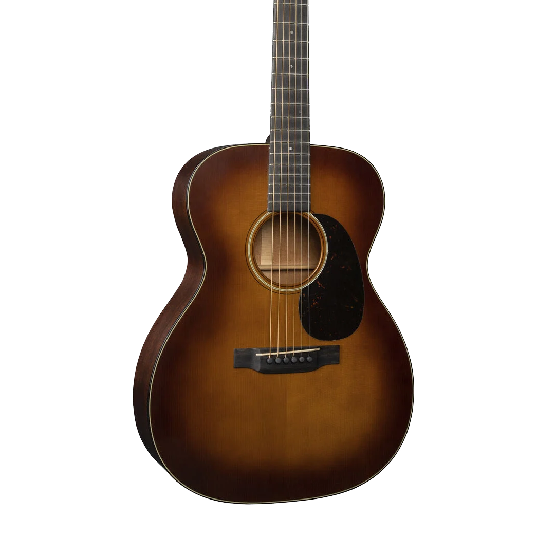 Front of Martin Custom Shop 000-18 Authentic 1937 Ambertone Stage 1 Aging.