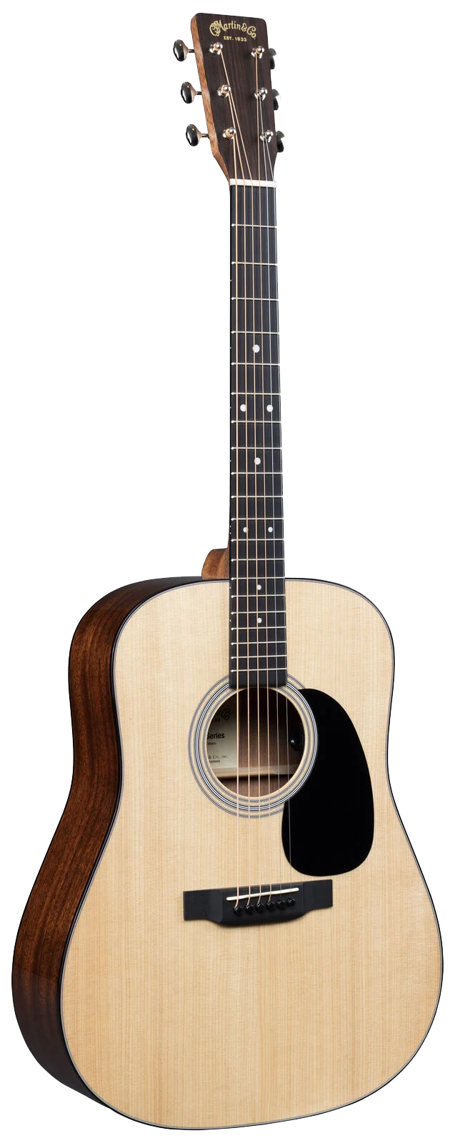 Full frontal of Martin D-12E Natural.