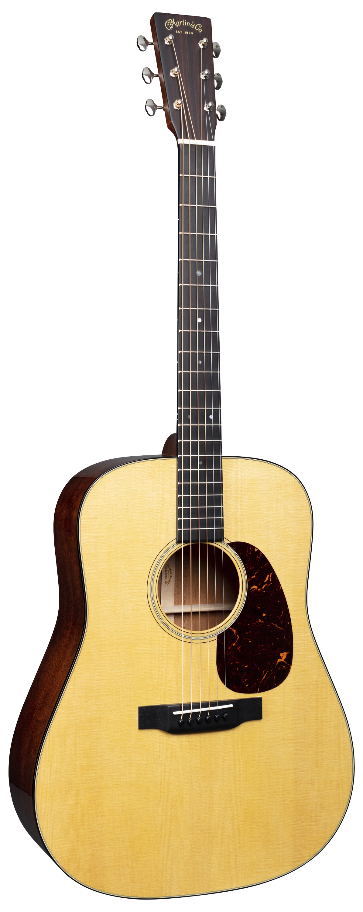 Full frontal of Martin D-18 Natural.