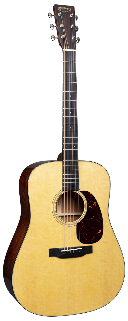 Full frontal of Martin D-18 Natural.