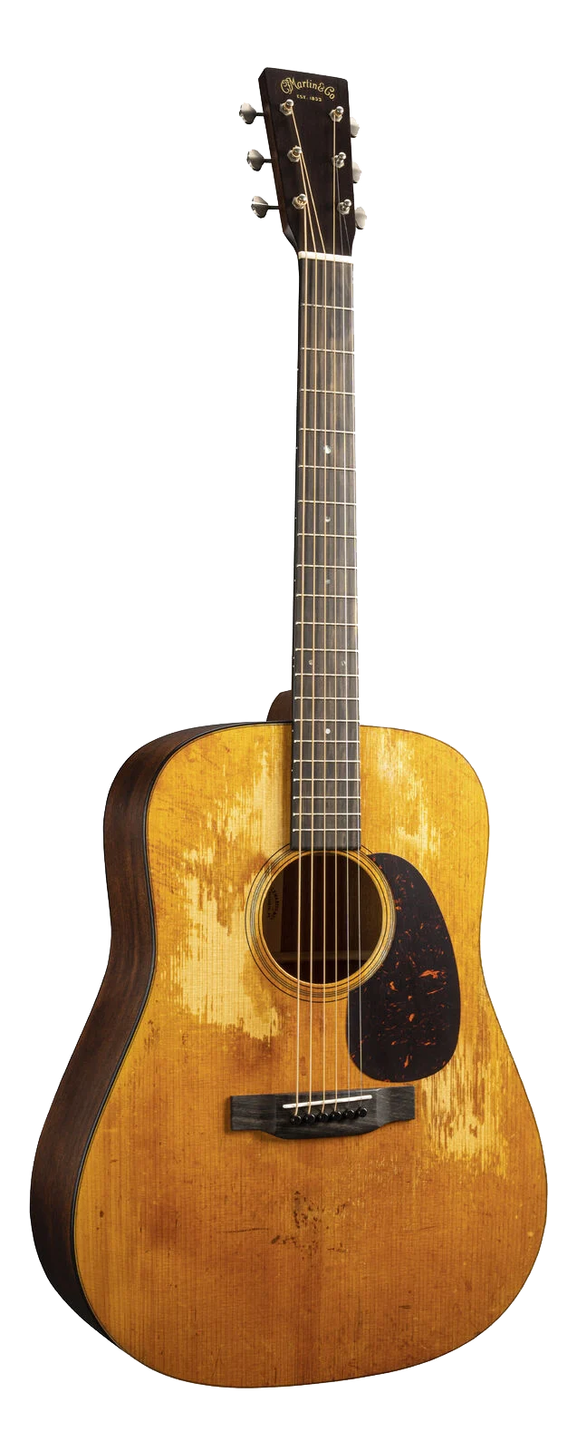 Full frontal of Martin D-18 Street Legend Custom Ink.