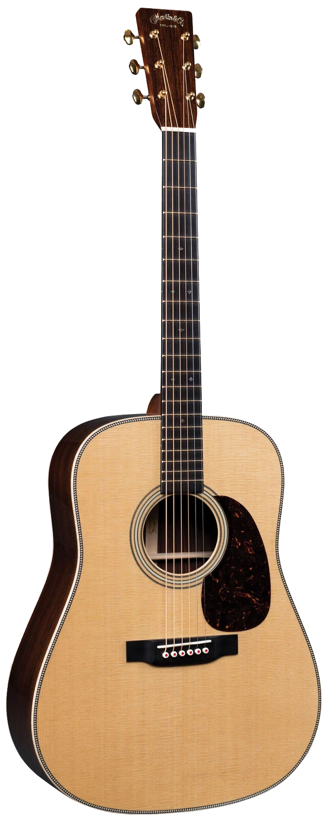 Full frontal of Martin D-28E LRB Modern Deluxe w/LR Baggs.