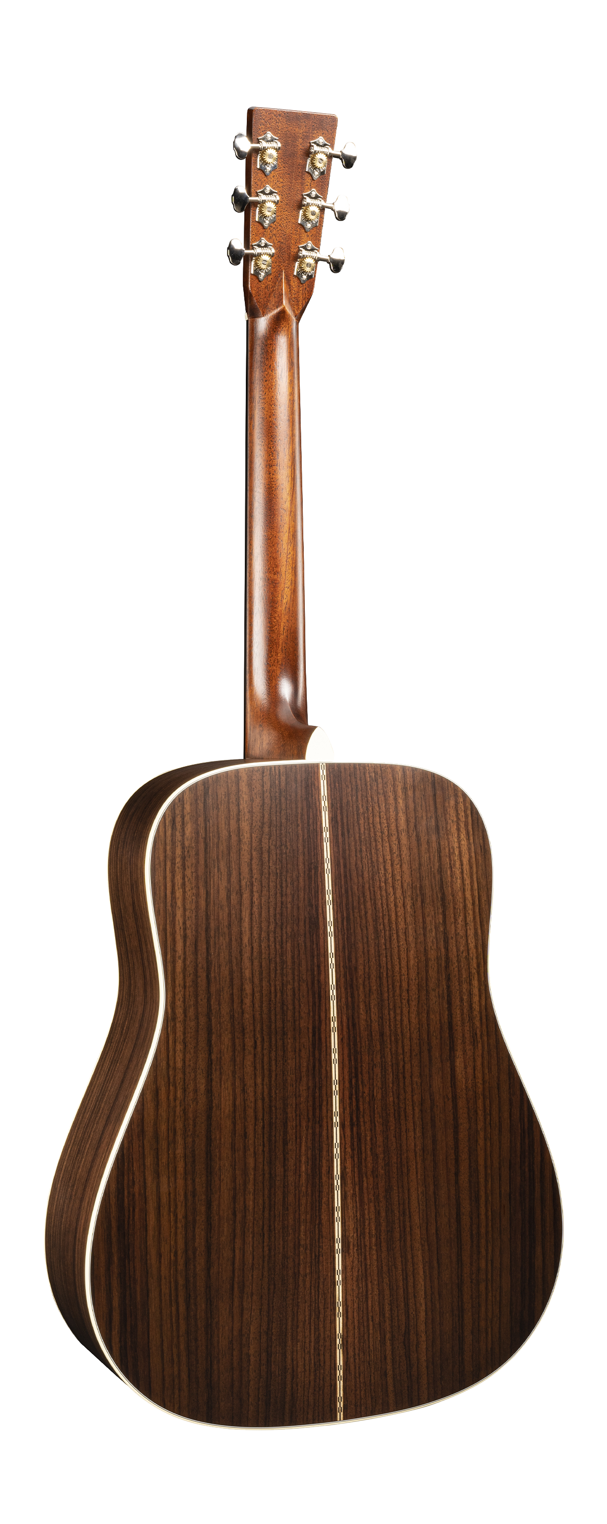 Back of Martin D-28 Satin Amberburst.