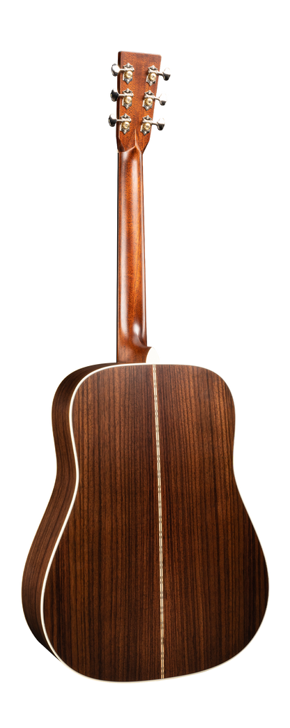 Back of Martin D-28 Satin Amberburst.