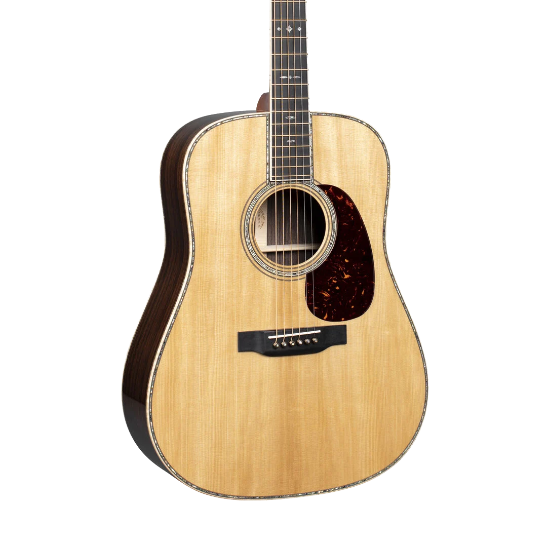 Front of Martin D-45 Modern Deluxe Natural.