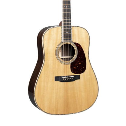 Front of Martin D-45 Modern Deluxe Natural.