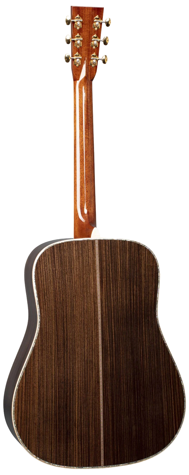 Back of Martin D-45 Modern Deluxe Natural.