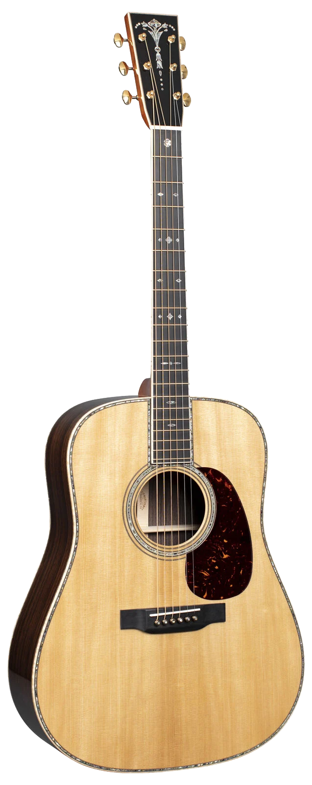 Full frontal of Martin D-45 Modern Deluxe Natural.