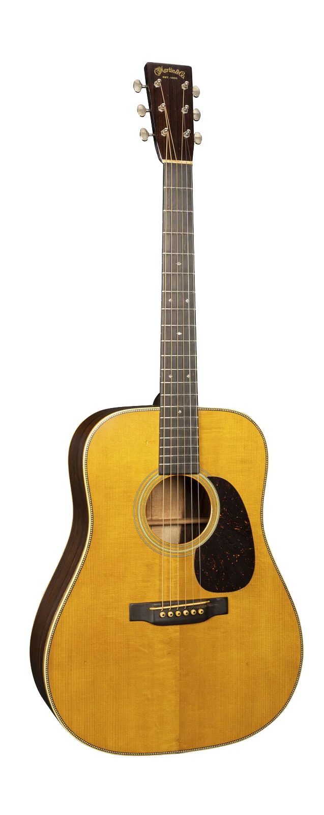 Stock full frontal of Martin D-28 Authentic 1937 VTS Aged.