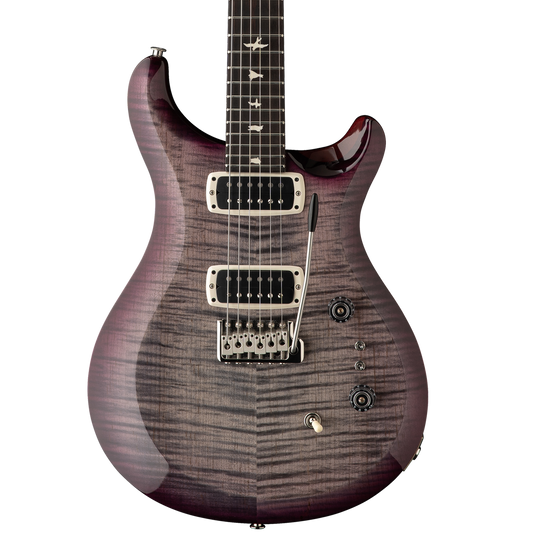 Front of PRS Paul Reed Smith S2 Custom 24-08 Faded Gray Black Purple Burst.