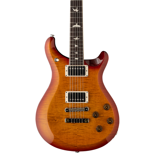 Front of PRS S2 McCarty 594 Dark Cherry Sunburst.