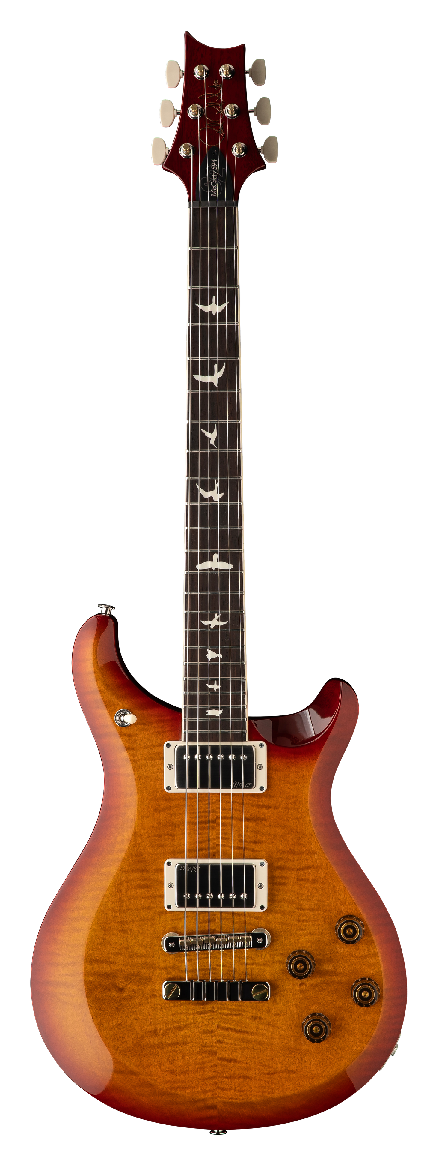 Full frontal of PRS S2 McCarty 594 Dark Cherry Sunburst.