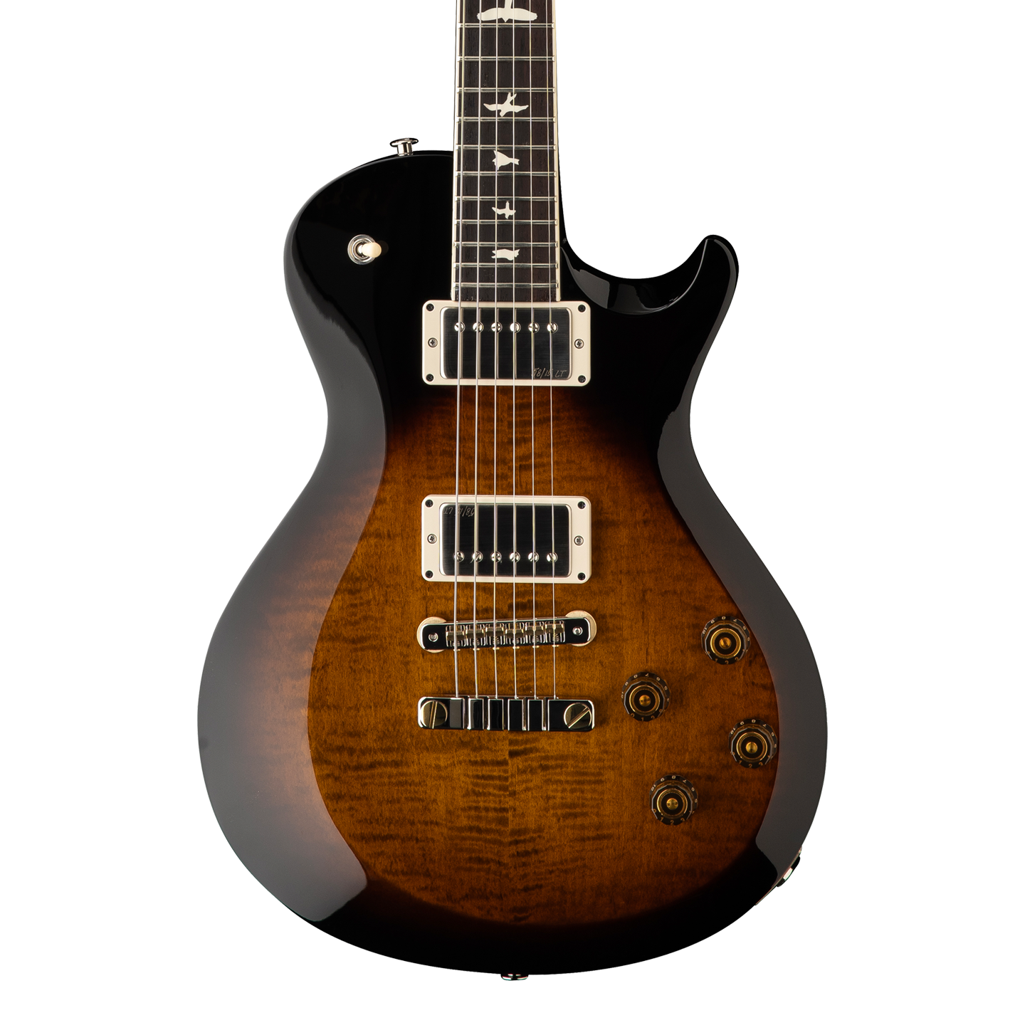 Front of PRS S2 McCarty 594 Singlecut Black Amber.