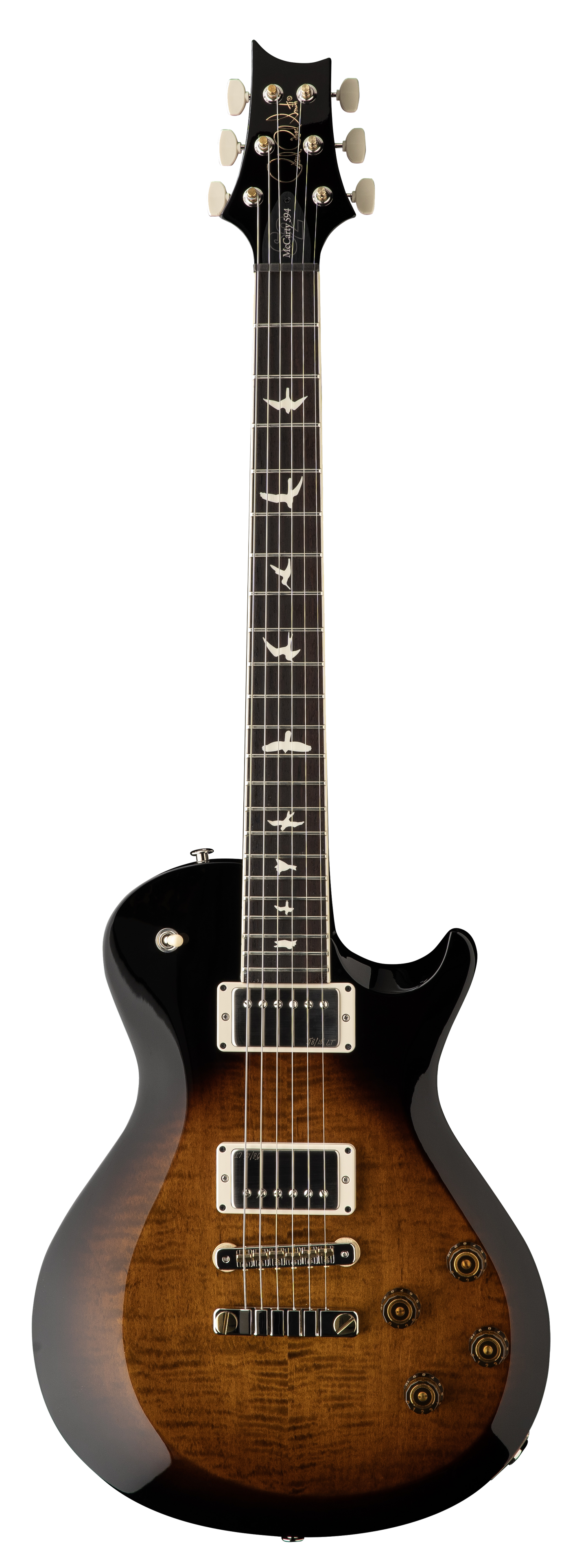 Full frontal of PRS S2 McCarty 594 Singlecut Black Amber.