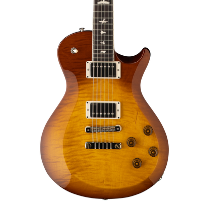 Front of PRS S2 McCarty 594 Singlecut Honey Gold Burst.