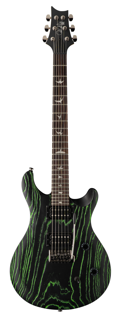 Full frontal of PRS SE CE 24 LTD Sandblasted Green.