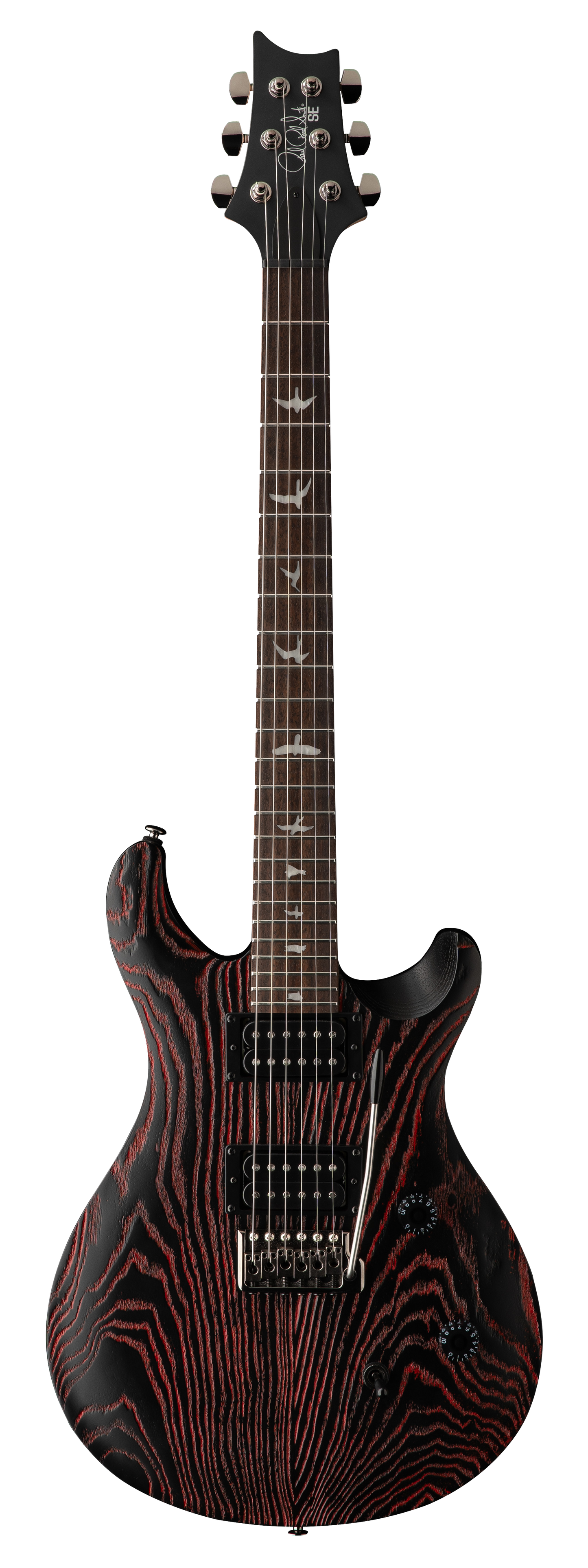 Full frontal of PRS SE CE 24 LTD Sandblasted Red.