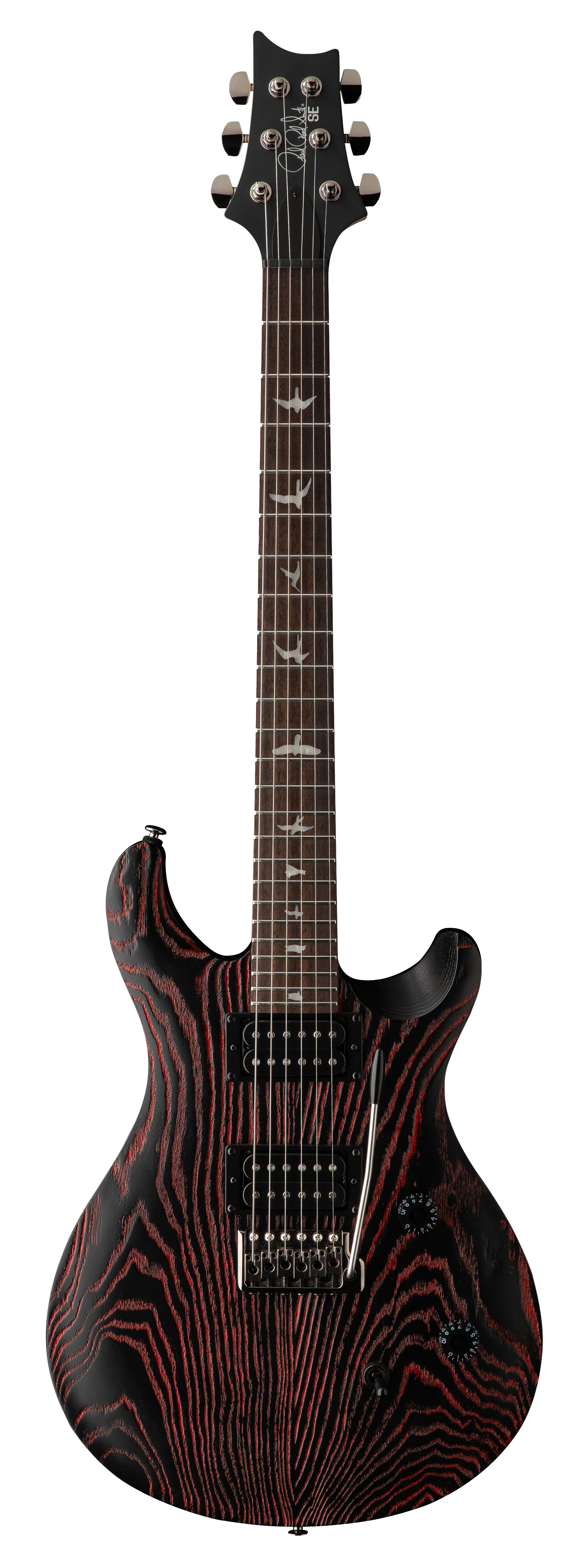 Full frontal of PRS SE CE 24 LTD Sandblasted Red.