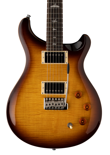 Front of PRS SE DGT David Grissom Signature Solidbody McCarty Tobacco Sunburst.